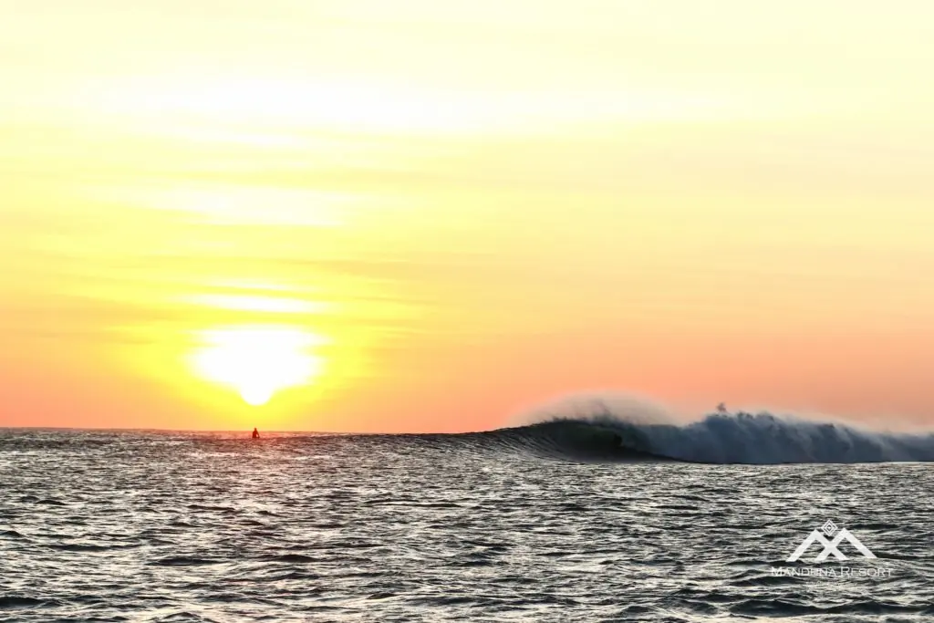 Sunset surf session at Sucky Mama, Rote Island